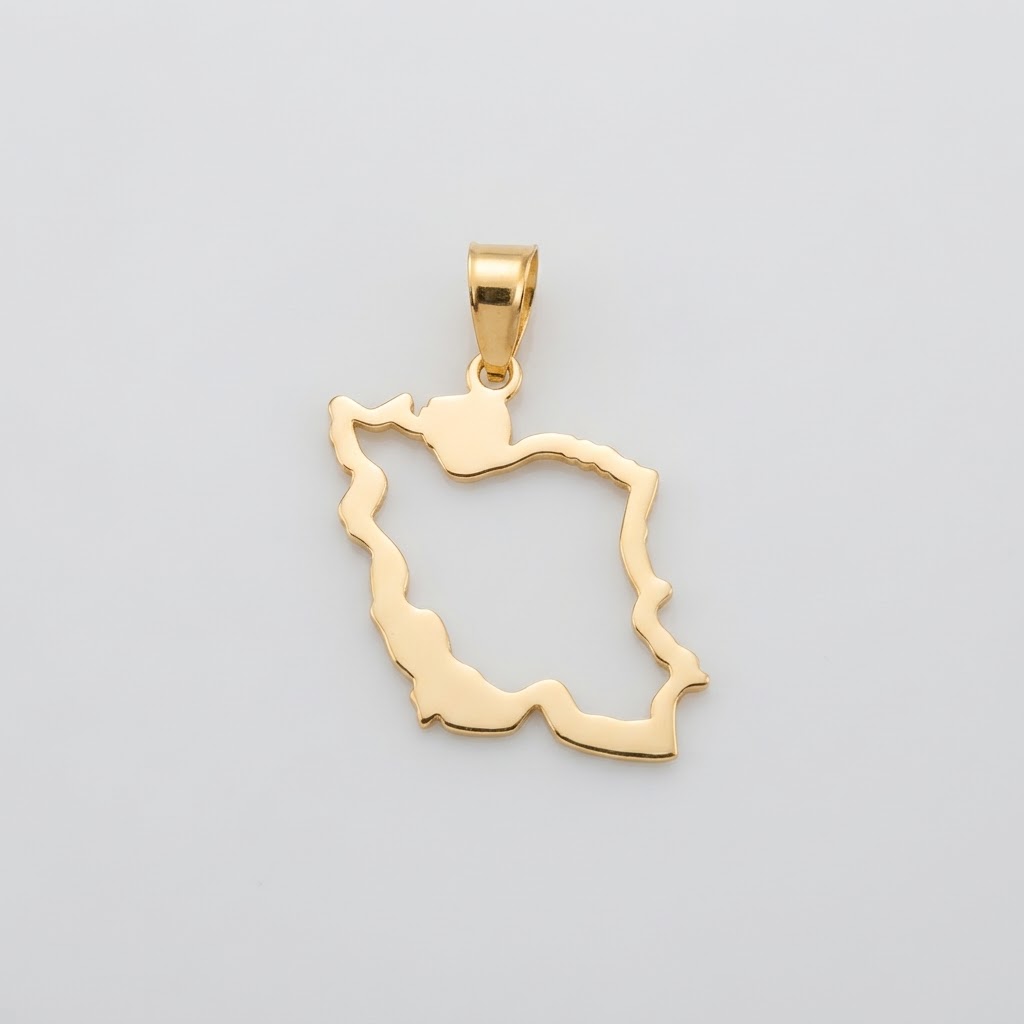 پلاک طلا زنانه مردانه مینیمال مدل ایران